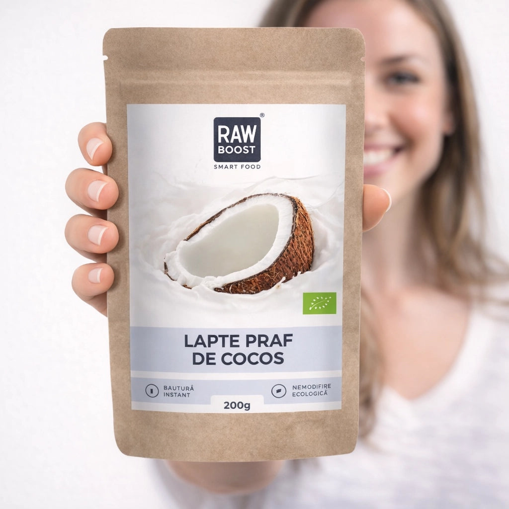 Lapte praf de cocos ecologic, 200g – Rawboost.ro