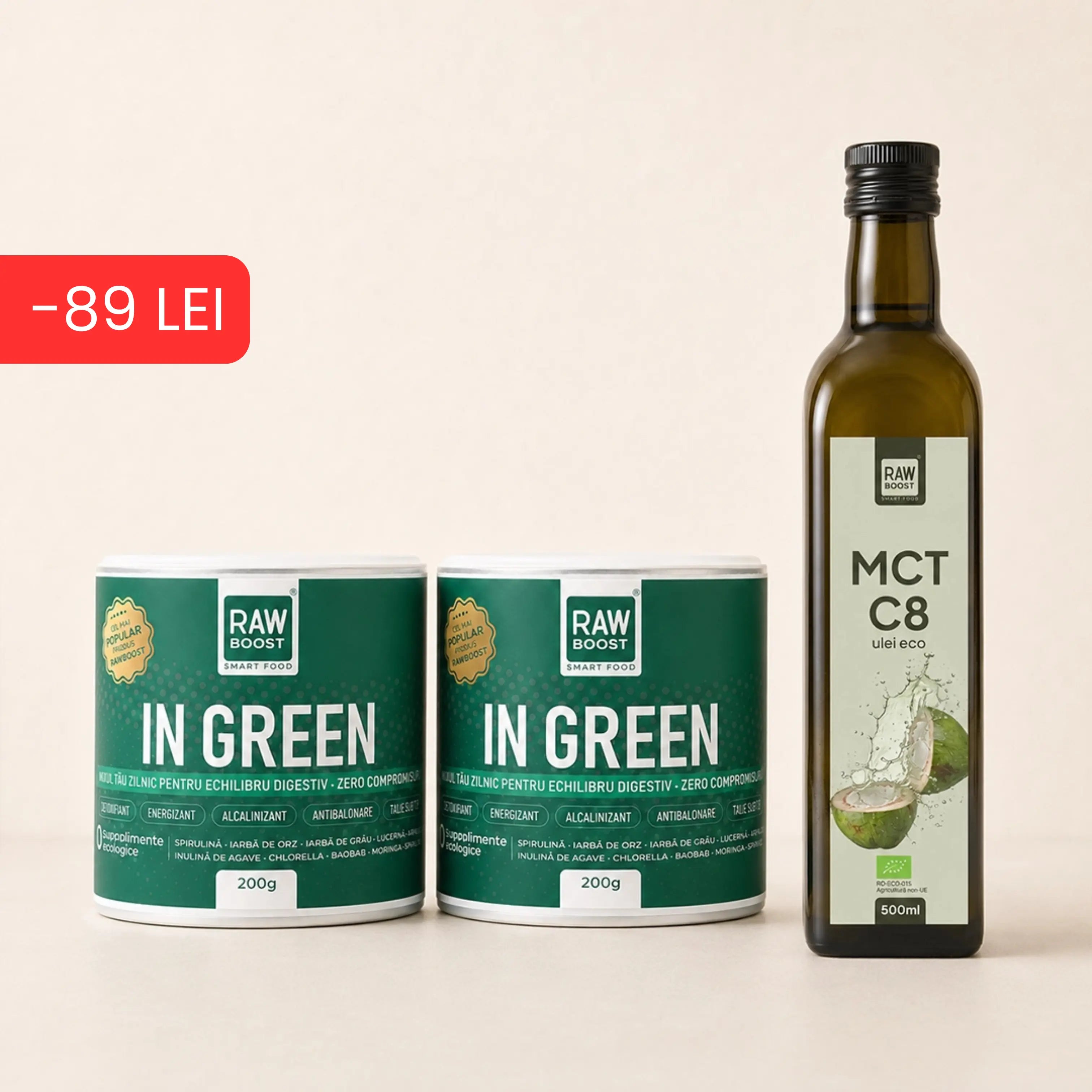 2x In Green 200g + Ulei MCT C8 CADOU
