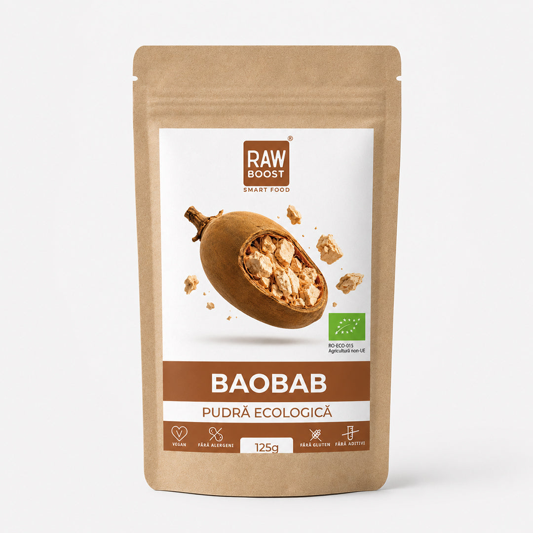 Pudră de Baobab Ecologică, 125g | Rawboost