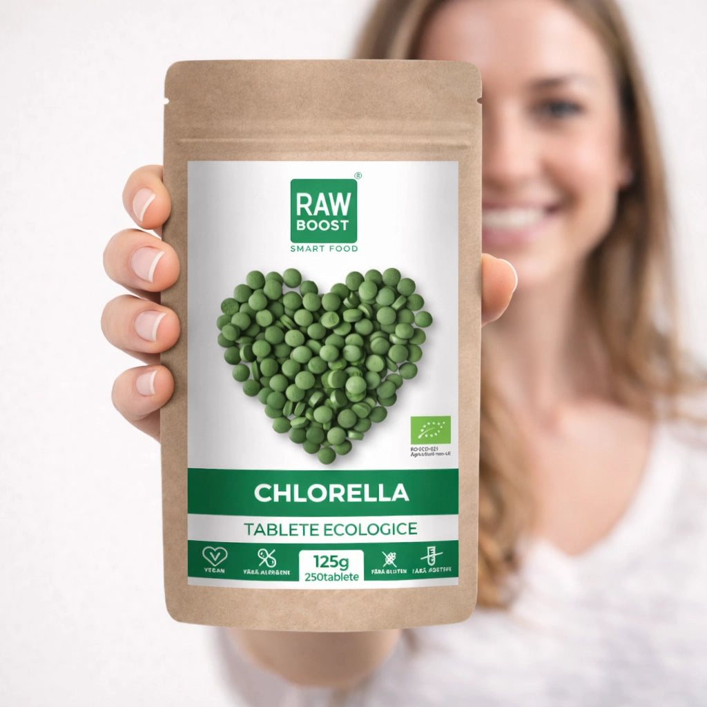 Chlorella Tablete Ecologice - proprietăți de detoxifiere, 125g