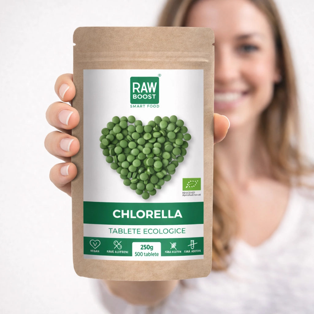 Chlorella Tablete Ecologice - proprietăți de detoxifiere, 250g