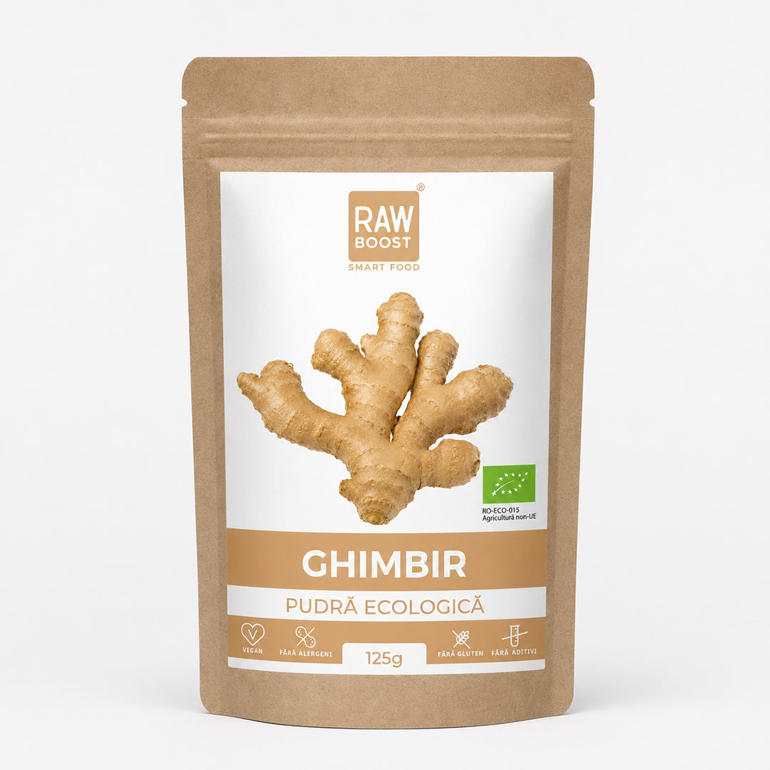 Pudră de Ghimbir Ecologică, 125g | Rawboost
