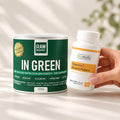 Pachet IMUNITATE & DETOX - In Green 200g + Vitamina C Alcalină pulbere 100g