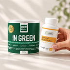 Pachet IMUNITATE & DETOX - In Green 200g + Vitamina C Alcalină pulbere 100g