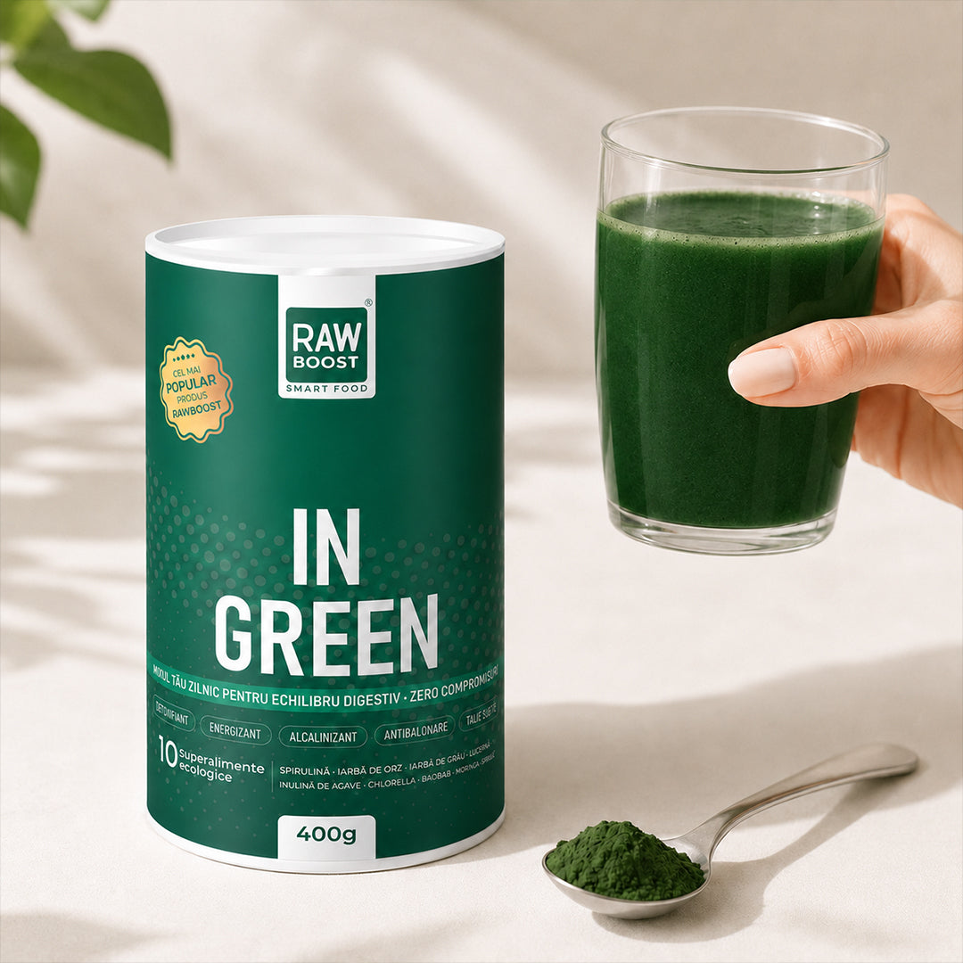 In Green, Mix Verde ECO anti-balonare, detoxifiant, pentru talie suplă, 400g (#1 Best Seller)