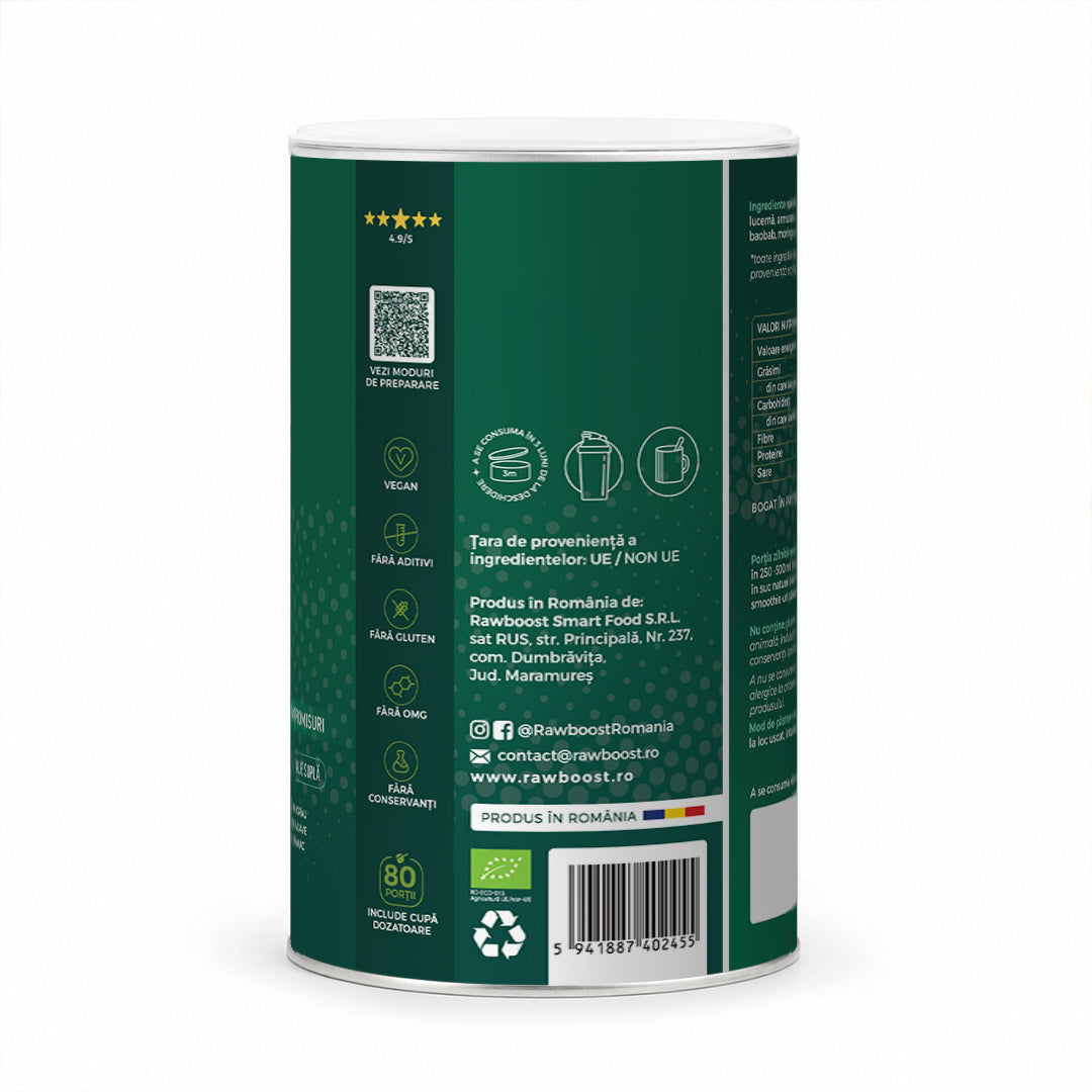 In Green, Mix Verde ECO anti-balonare, detoxifiant, pentru talie suplă, 400g (#1 Best Seller)