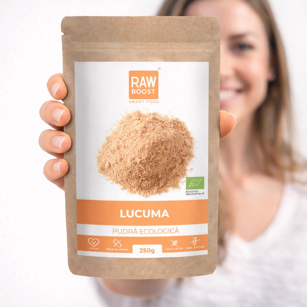 Lucuma Pudră Ecologică - îndulcitor natural cu indice glicemic mic, 250g