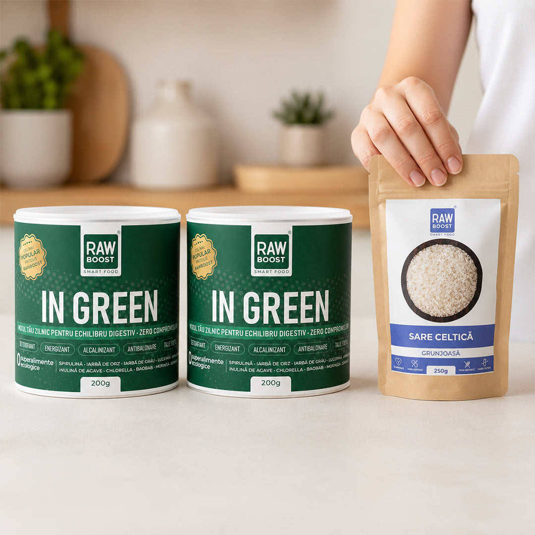 Pachet REVITALIZANT - 2x In Green, Mix Verde ECO + CADOU Sare Celtică