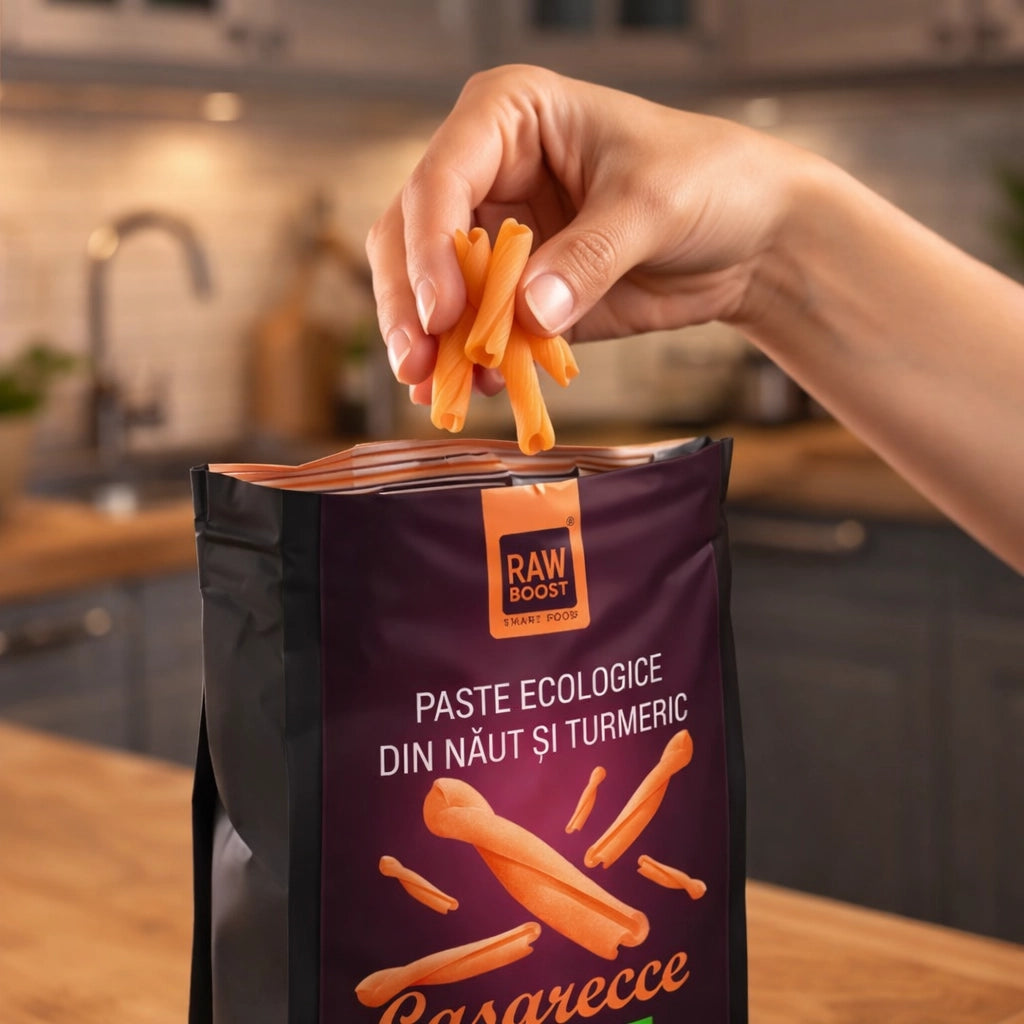 Paste ecologice Casarecce din Năut cu Turmeric, Fără Gluten, 250g