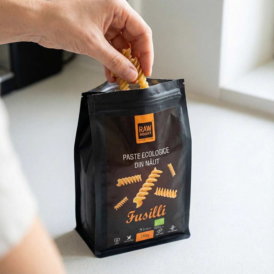 Paste ecologice Fusilli din Năut, Fără Gluten, 250g