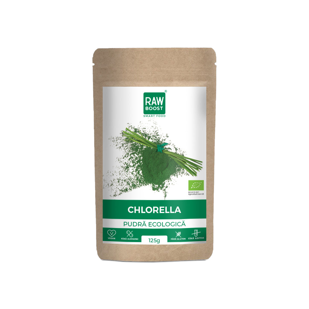 Chlorella Pudră Ecologică - proprietăți de detoxifiere, 125g
