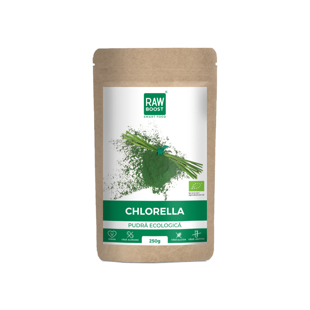 Chlorella Pudră Ecologică - proprietăți de detoxifiere, 250g