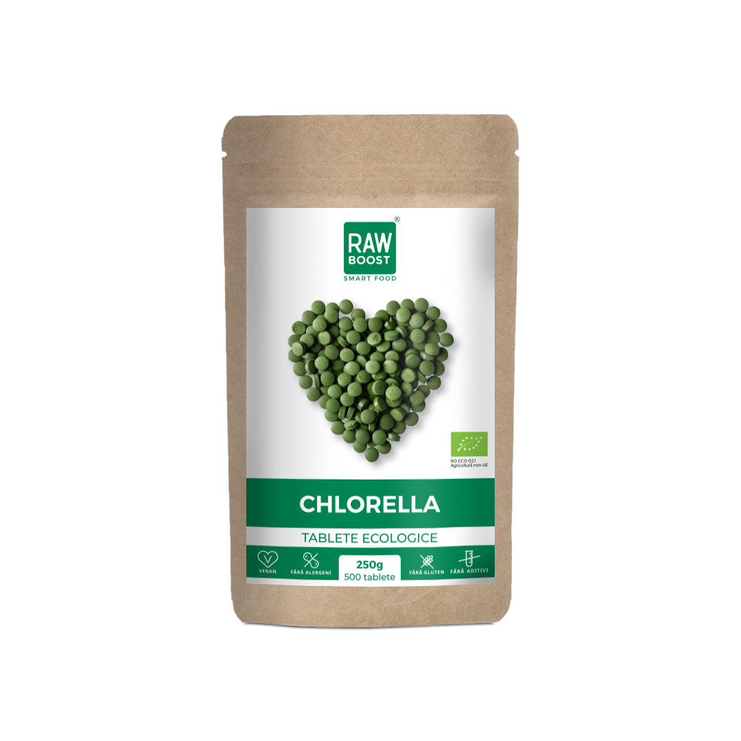 Chlorella Tablete Ecologice - proprietăți de detoxifiere, 250g