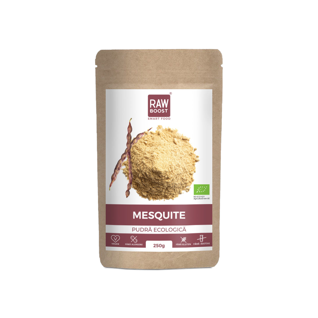 Mesquite Pudră Crudă Ecologică - gust dulce și ușor de alune, 250g