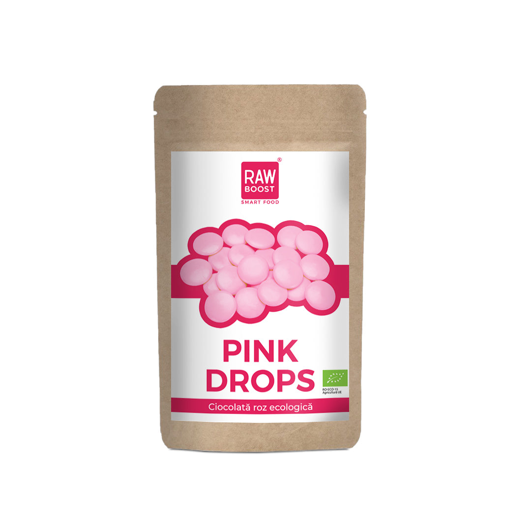 Pink Drops Ciocolată roz ecologică, 90g