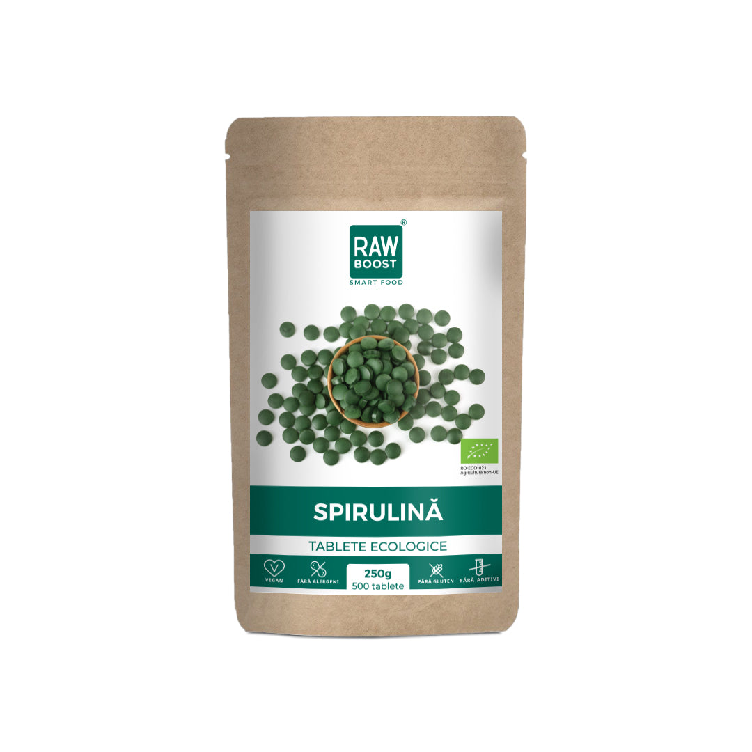 Spirulină Tablete Ecologice - puternic efect antiinflamator şi imunizant, 250g