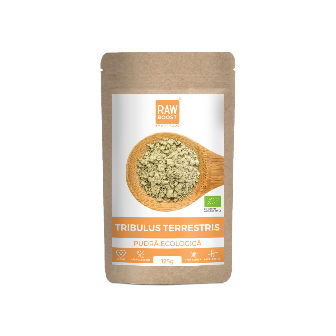 Tribulus Terrestris Pudră Ecologică - susține funcția reproductivă și masa musculară, 125g