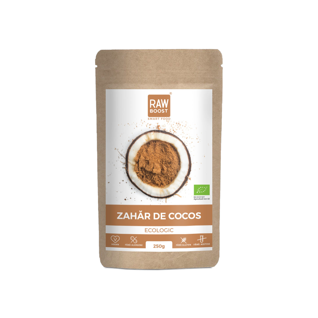 Zahăr de cocos ecologic - indice glicemic foarte mic, 250g