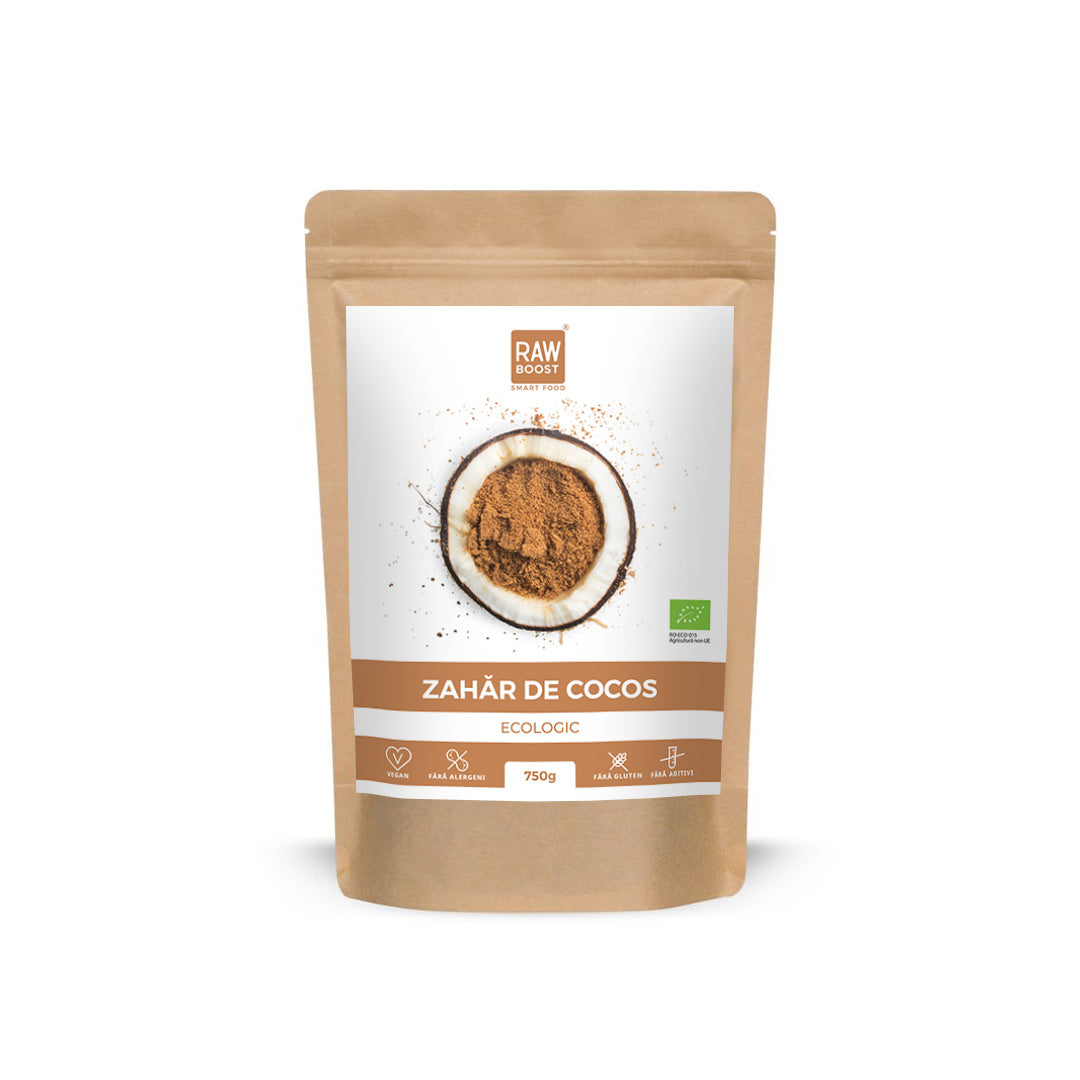 Zahăr de cocos ecologic - indice glicemic foarte mic, 750g