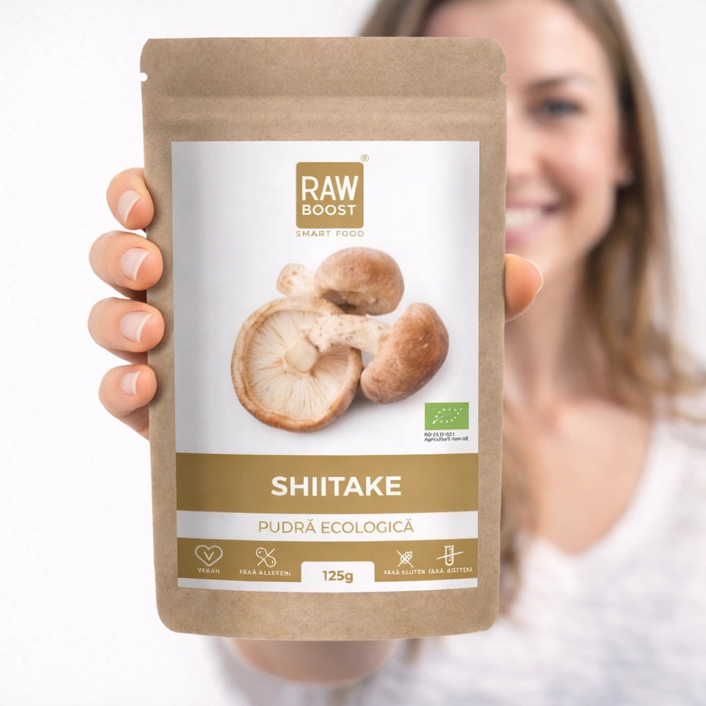 Shiitake Pudră Ecologică - susține sistemul imunitar, 125g