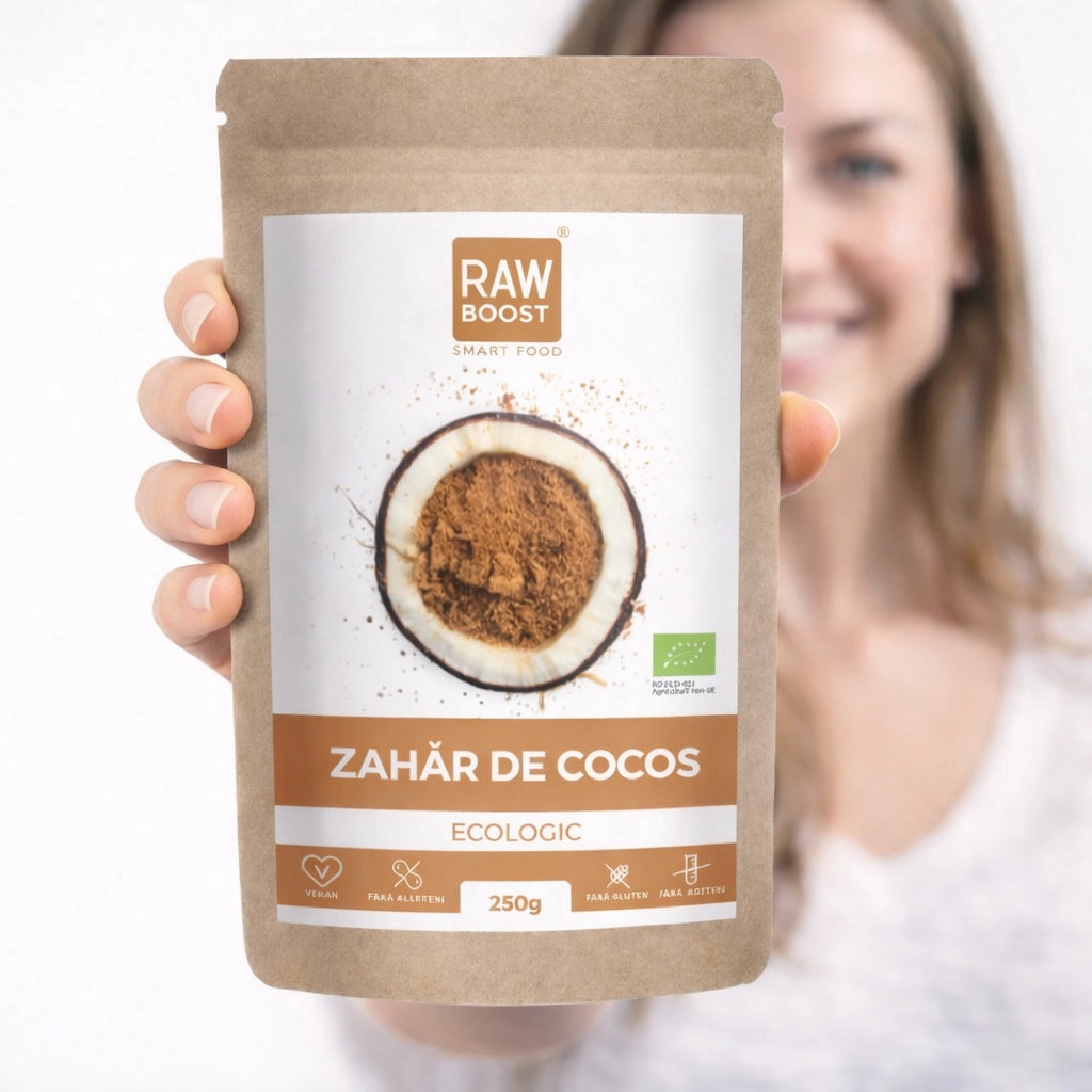 Zahăr de cocos ecologic - indice glicemic foarte mic, 250g