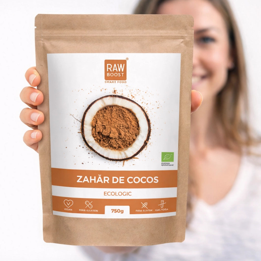 Zahăr de cocos ecologic - indice glicemic foarte mic, 750g