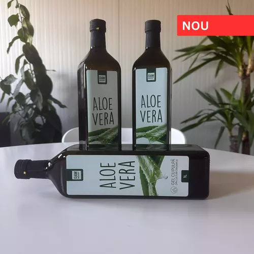 2+1 CADOU - Aloe Vera, Gel cu pulpă din culturi organice 1L