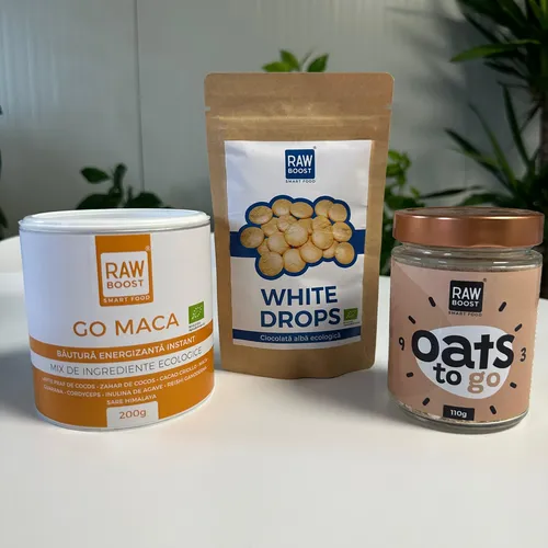 White Pack + CADOU Oats To Go White, 110g | Rawboost