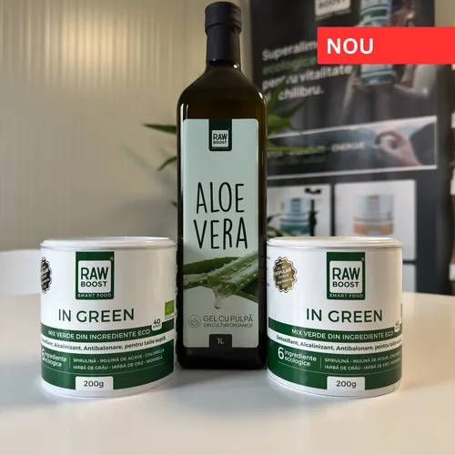 Pachet Fresh & Fit - 2x In Green 200g Mix Verde ECO + Aloe Vera 1L | Rawboost