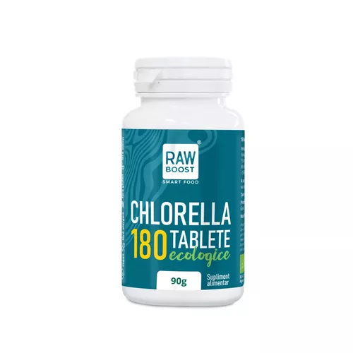 Chlorella tablete eco -  proprietăți de detoxifiere, flacon 180tb - 90g 