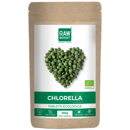 Chlorella Tablete Ecologice - proprietăți de detoxifiere, 250g / 500 tablete