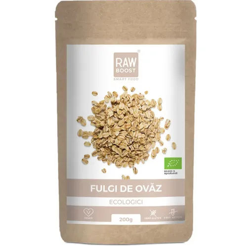 Fulgi de ovăz ecologici - ajută la menținerea unui tract digestiv sănătos, 200g 