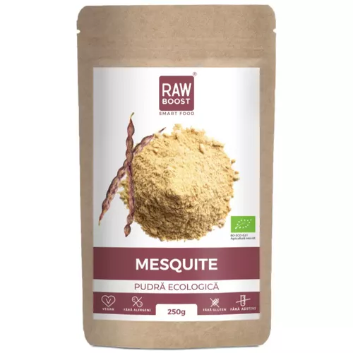Mesquite Pudră Crudă Ecologică - îndulcitor natural ( amestec de caramel și vanilie) 250g Mesquite Pudră Crudă Ecologică - îndulcitor natural ( amestec de caramel și vanilie) 250g