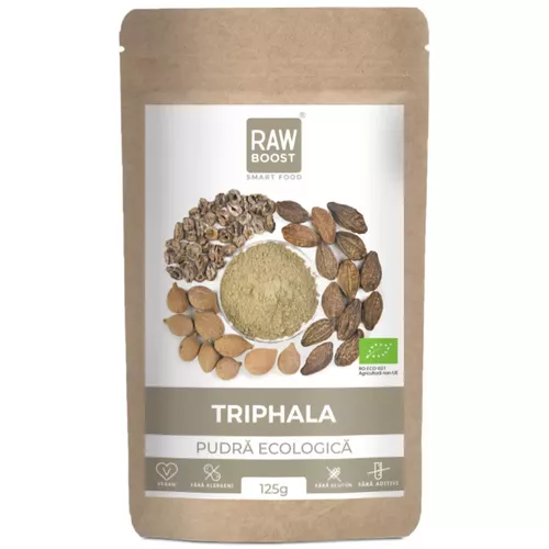 Triphala Pudră Ecologică - ajută la eliminarea excesului de apă din țesuturi,  125g