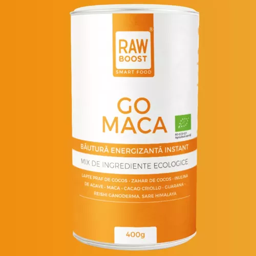 Go Maca, Mix de pudre ecologice - înaintea antrenamentelor pentru un plus de vitalitate 400g, 16 porții