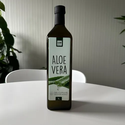 Aloe Vera, Gel cu pulpă din culturi organice 1L | Rawboost