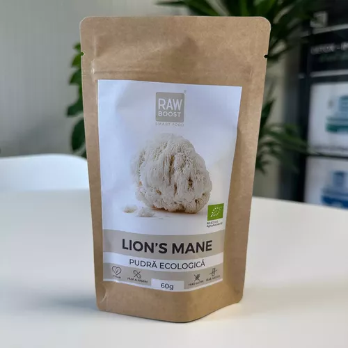 Lion's Mane Pudră Ecologică 60g | Rawboost
