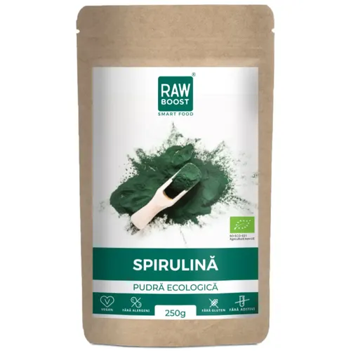 2+1 CADOU - Spirulină Pudră Ecologică - puternic efect antiinflamator şi imunizant, 250g