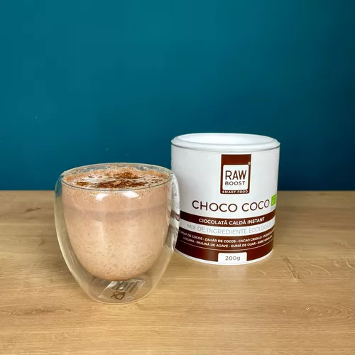 Choco Coco, ciocolată caldă organică - un deliciu curat pentru toată familia  200g, 8 porții