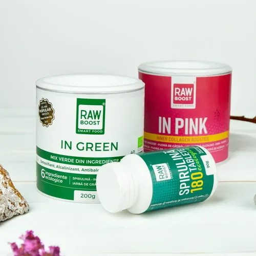 Beauty & Slim - In Pink, In Green + Spirulină tablete 180 buc. CADOU