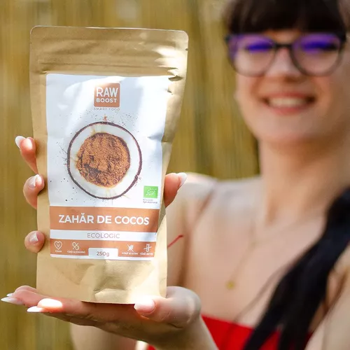 Zahăr de cocos ecologic - indice glicemic foarte mic, 250g
