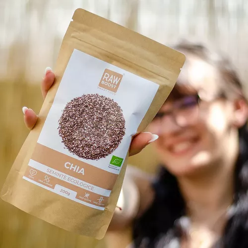 Chia Semințe Ecologice Crude - bogate în omega-3, 200g