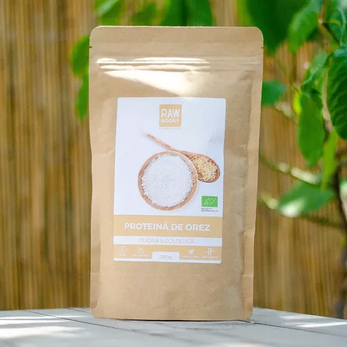 Proteină de orez pudră ecologică - ajută la tonifierea musculaturii, 250g