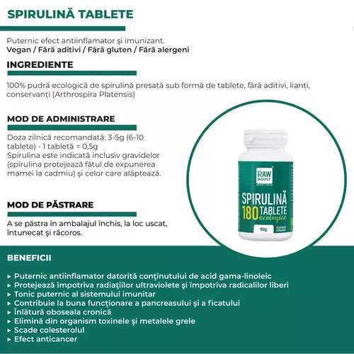 Beauty & Slim - In Pink, In Green + Spirulină tablete 180 buc. CADOU | Rawboost