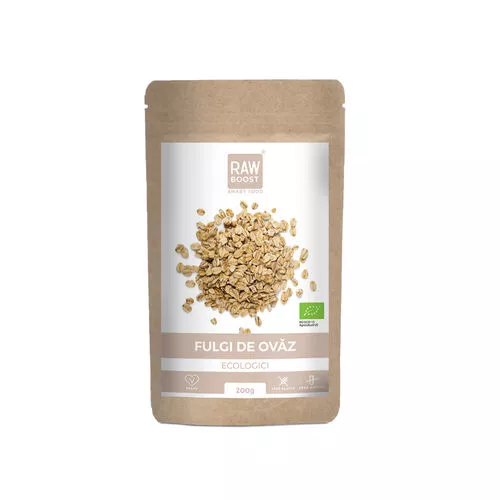 Fulgi de ovăz ecologici - ajută la menținerea unui tract digestiv sănătos, 200g 