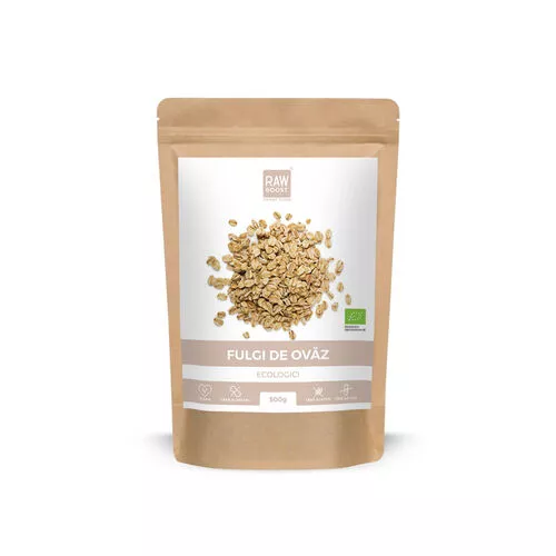 Fulgi de ovăz ecologici - ajută la menținerea unui tract digestiv sănătos, 500g