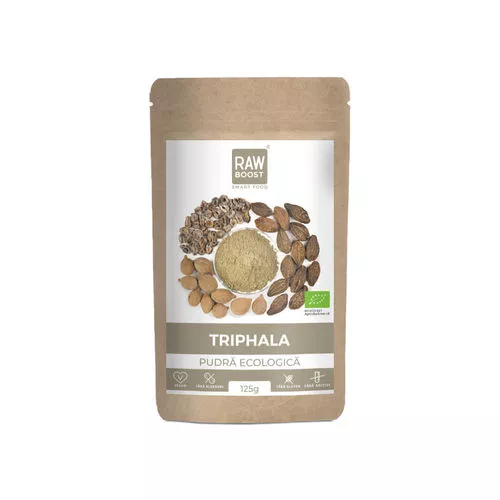 Triphala Pudră Ecologică - ajută la eliminarea excesului de apă din țesuturi,  125g