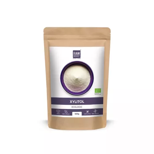 Xylitol organic - indulcitor natural, fara zahar si cu indice glicemic scazut, 500g | Rawboost