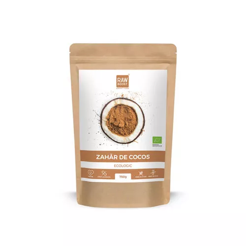 Zahăr de cocos ecologic -  indice glicemic foarte mic, 750g