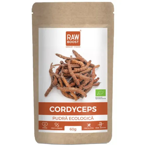 Cordyceps Pudră Ecologică - antivirală, antibacteriană și antiinflamatoare, 60g